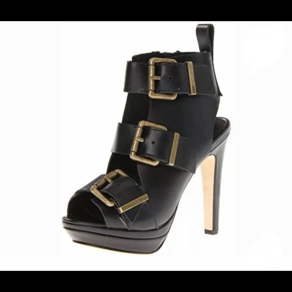 Diesel Melrose Riley Buckle Zipper Sandal Heels